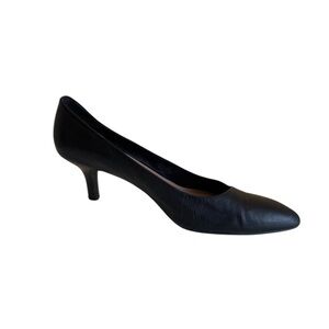 Franco Sarto Rema Kitten Heel Shoes Woman 7.5 Black Leather Upper Luxury Capsule
